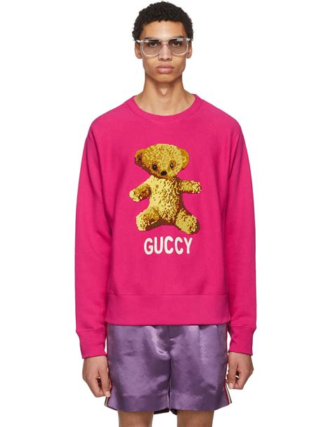 gucci bear t-shirt|gucci guccy teddy bear sweatshirt.